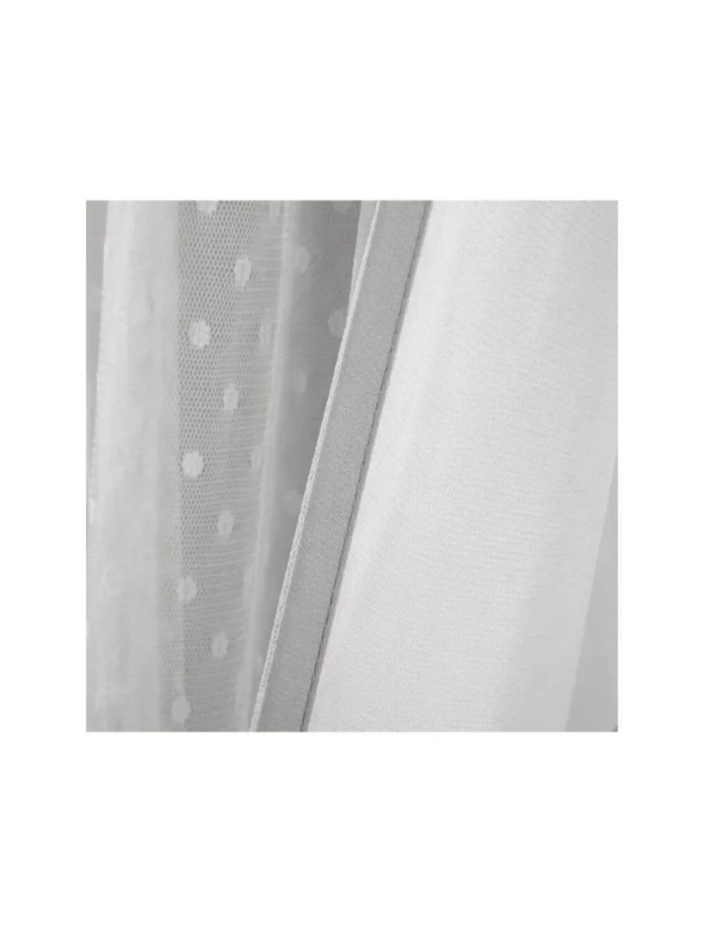 Cottage Polka Dot Sheer Window Curtain Panel Set of 2-38